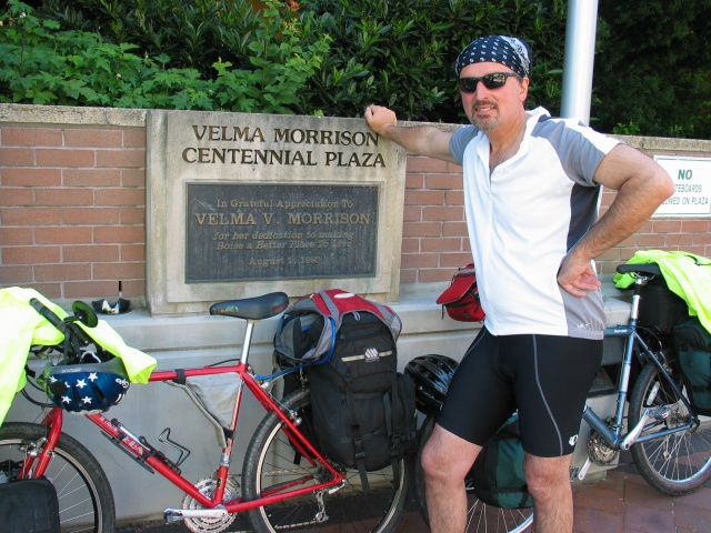 Marty in front of Boise City Hall.

