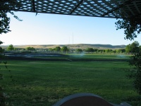 Whenever I�ve been told I can sleep in a city or county park, there are sprinklers that come on in the night. These sprinklers were on all night while we slept.
