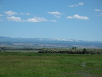 Steens Mountains looking across the wetlands of the Malheur National Wildlife Refuge.

