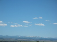 Steens Mountains with lots of sky.
