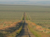 We are now in Hart Mountain Antelope Refuge, but the road looks no different, gravel, grass, and sagebrush.