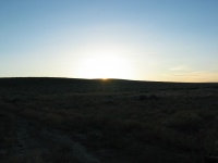 The glorious moment the sun peeked over the horizon.
