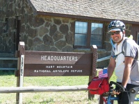 Marty in front of the headquarters as we prepare to leave the Refuge.
